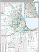 Chicago-Naperville-Elgin Metro Area Digital Map Premium Style